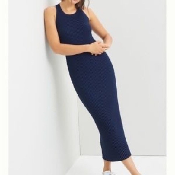 Anthropologie Saturday Sunday Navy Knit Maxi Dress size Small - Picture 7 of 7
